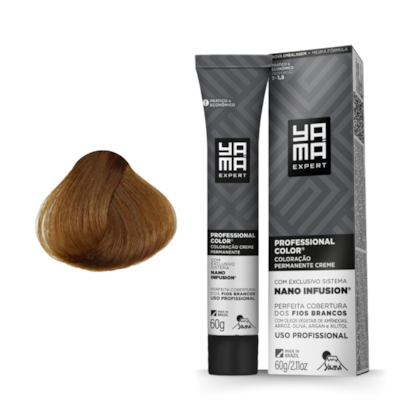 Coloração Nano 7.7 Louro Claro Dourado Acobreado Yamá