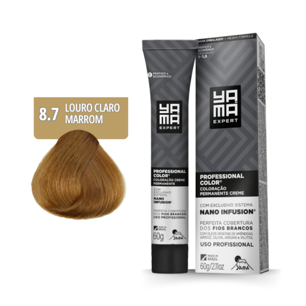 Coloração Nano 8.7 Louro Claro Marrom Yamá-32a868db-473f-41e5-a683-56f2a3eec63b