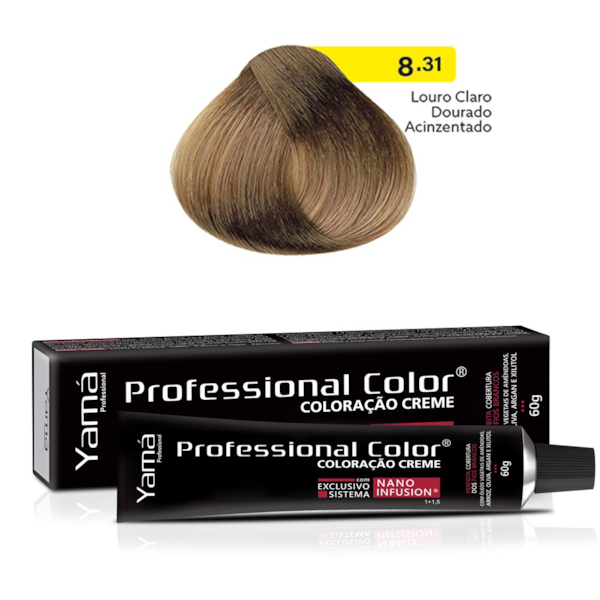 Coloração Nano Infusion 8.31 Louro Claro Dourado Acinz Yamá-dd826350-13e2-4bb4-ae1d-02d4afd3d563