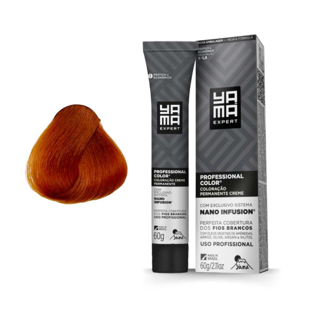 Coloração Prof Nano Infusion 7.4 Louro Médio Acobreado Yamá | Yama