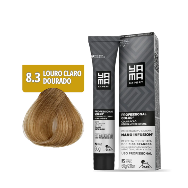 Coloração Prof Nano Infusion 8.3 Louro Claro Dourado Yamá-4dda9b46-9736-4e78-9fe0-b0bbf952e6b6