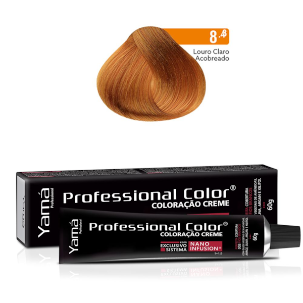 Coloração Prof Nano Infusion 8.4 Louro Claro Acobreado Yamá-f5709bb5-fe53-49f4-b307-c4836c6555b3