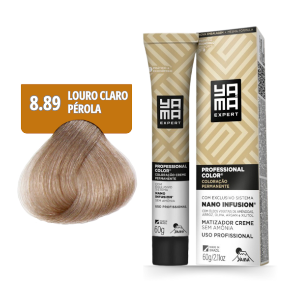 Coloração Prof Nano Infusion 8.89 Louro Claro Pérola Yamá-e35b3a6b-2ea8-475f-ac98-1f21aa104246