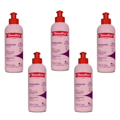 Creme Multifuncional Yamasterol Queratina 200ml Yamá (Kit C/05) - Perfumaria em Casa
