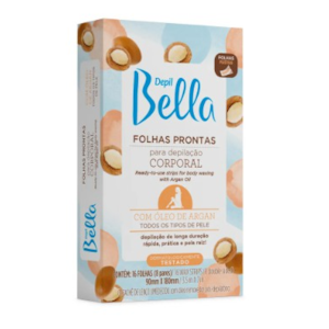 Folhas Prontas p/Depilação Corporal Óleo de Argan Depilbella