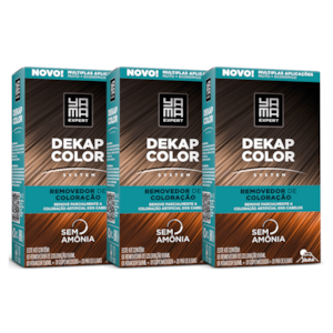 Kit 3 Dekapcolor System Removedor de Coloração 300ml - Yamá