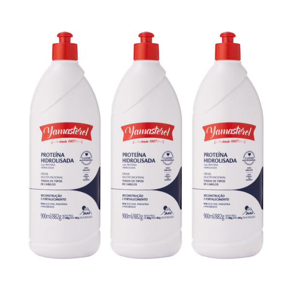 Kit 3 Yamasterol Branco Proteína Hidrolisada 900ml Yamá-062ed715-206b-4a27-aec2-255bb20f3bba