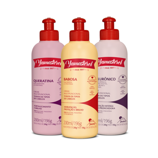 Kit 3 Yamasterol Cronograma Capilar Proteção Total Yamá 200ml-75079a0c-8713-4443-a6e2-d553d3375135