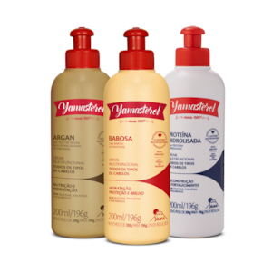 Kit 3 Yamasterol Cronograma Capilar Reparação Intensa Yamá 200ml