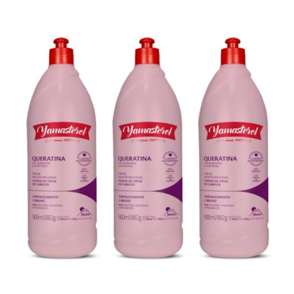 Kit 3  Yamasterol Queratina  900ml - Yamá