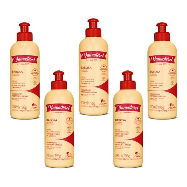 Kit 5 Cremes Yamasterol Barbosa e D-Pantenol 200ml  - Multifuncional-93cd0a9e-17bc-479c-ac28-07c1950687ff
