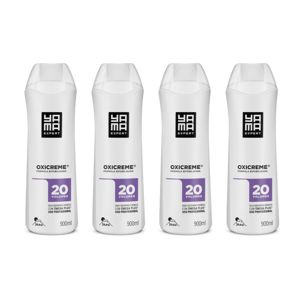 Kit Água Oxigenada Cremosa Yamá 40Vol 900ml c/4 Unidades | Yama