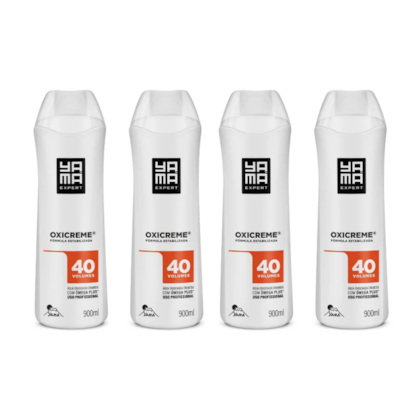 Kit Água Oxigenada Cremosa Yamá 40Vol  900ml c/4 Unidades