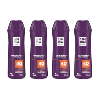 Kit Água Oxigenada Cremosa Yamá Ametista 40Vol. 900ml C/4