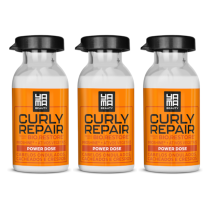 Kit Ampola Nutritiva Yamá Curly Repair 18ml C/3 Unidades