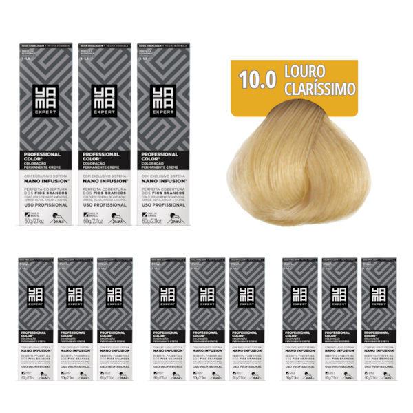 Kit C/12 Colorações Prof Color Nano 10.0 Louro Claríssimo Yamá-997e6894-36f4-49e1-ab9e-2dbf7c8c37ec