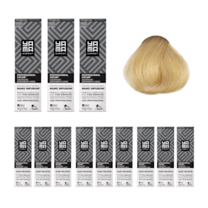 Kit C/12 Colorações Prof Color Nano 10.0 Louro Claríssimo Yamá
