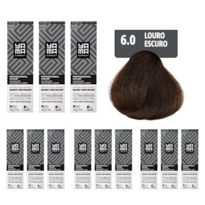 Kit C/12 Colorações Prof Color Nano 6.0 Louro Escuro Yamá