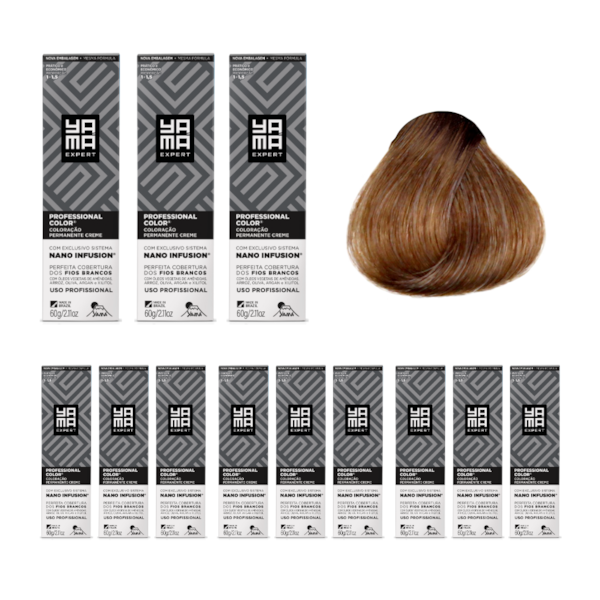 Kit C/12 Colorações Prof Color Nano 7.1 Louro Médio Acinz Yamá-f9bc7dd0-e9ad-4c3c-bc72-f13314707d90