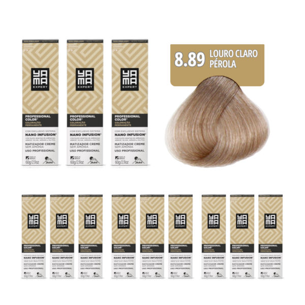 Kit C/12 Colorações Prof Color Nano 8.89 Louro Claro Pérola Yamá-940c453c-9421-4f2b-b810-a1f936ccb18d
