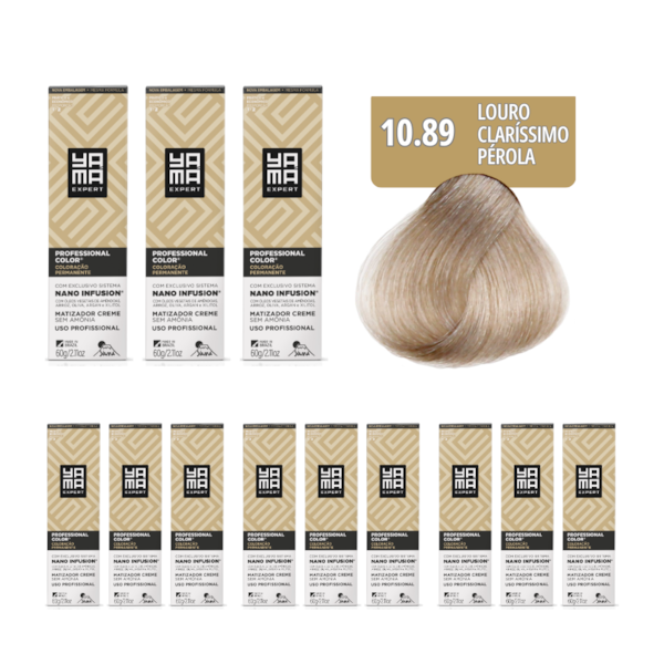 Kit C/12 Colorações Prof Color Nano Infusion 10.89 Louro Clarissimo Pérola Yamá-6c287a61-2bec-4d10-964c-0333c60388f5