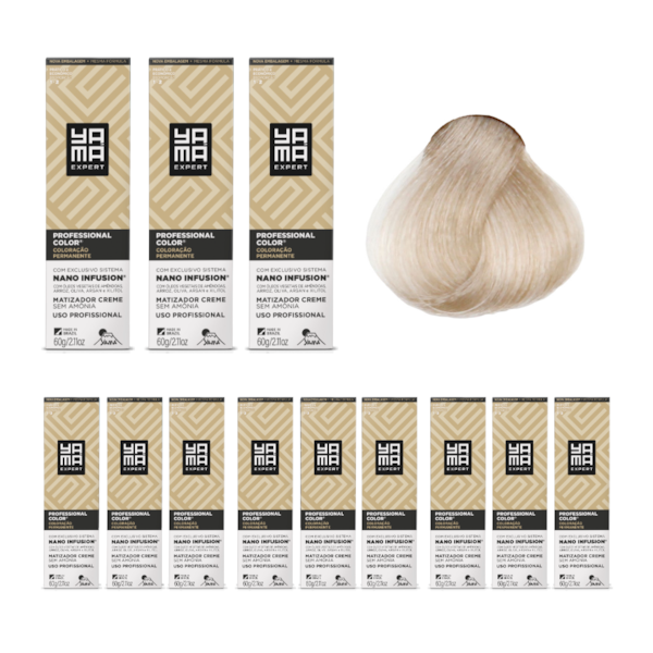 Kit C/12 Colorações Prof Color Nano Infusion 12.89 Louro Ex Claro Pérola Yamá-69b415a7-fa48-4ddd-b47f-fa9d506daf55