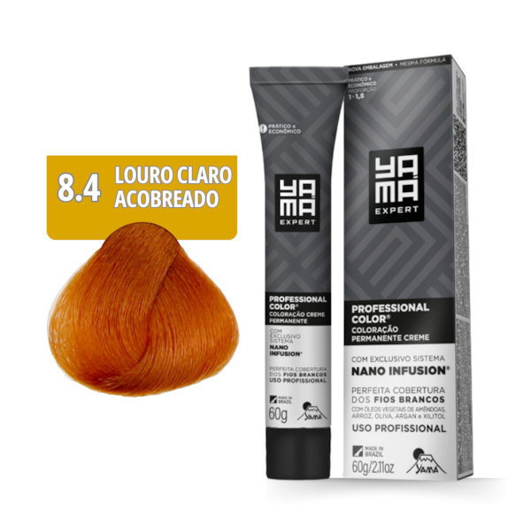 Kit C/2 Colorações Nano 8.4 Louro Claro Acobreado Yamá-6490ab8c-227b-4f0a-b155-949362928c9f