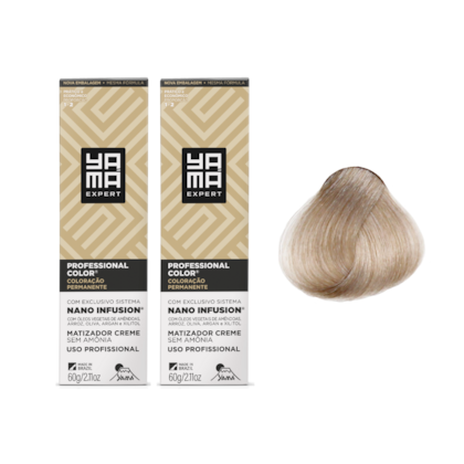 Kit C/2 Colorações Nano Infusion 10.89 Louro Clarissimo Pérola Yamá