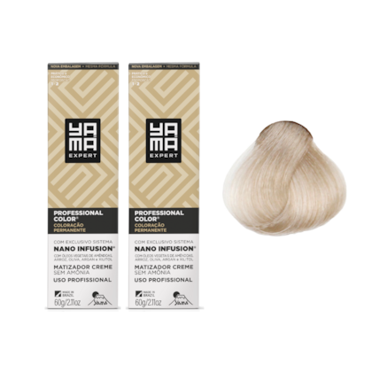 Kit C/2 Colorações Nano Infusion 12.89 Louro Ex Claro Pérola Yamá