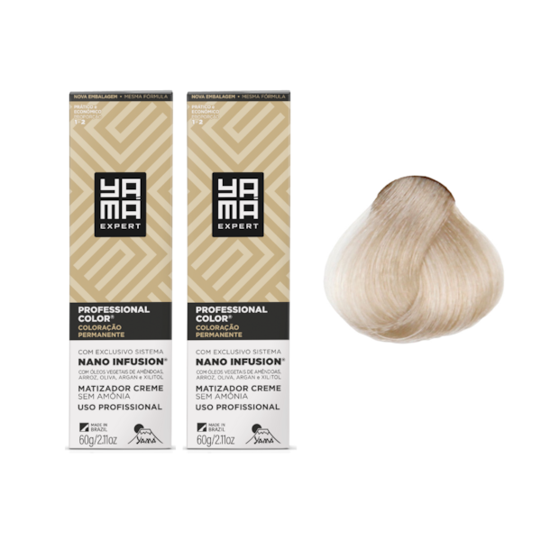 Kit C/2 Colorações Nano Infusion 12.89 Louro Ex Claro Pérola Yamá-f524ce56-f928-4292-9876-1d4b6e0b7a4a