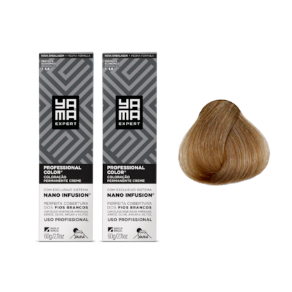 Kit C/2 Colorações Nano Infusion 8.31 Louro Claro Dourado Acinz Yamá