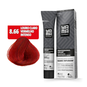 Kit C/2 Colorações Nano Infusion 8.66 Louro Claro Vermelho Yamá