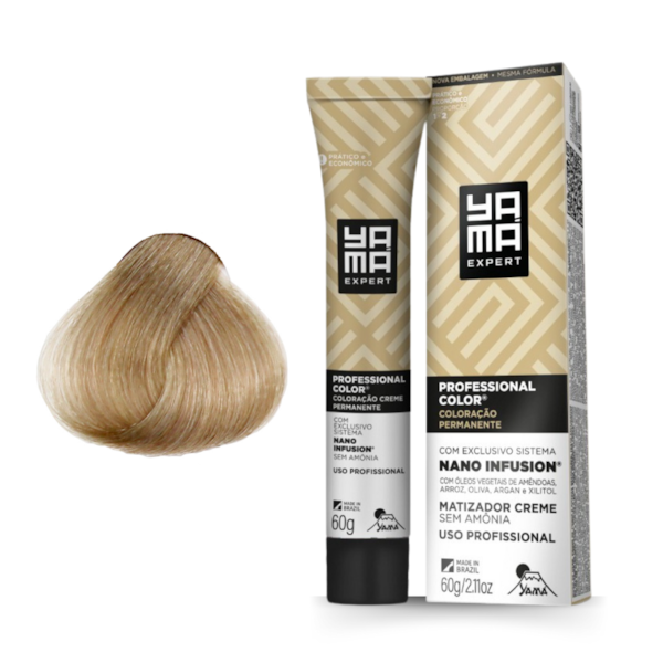 Kit C/2 Colorações Nano Infusion 9.89 Louro Muito Claro Perolado Yamá-8cea4411-586e-4c3d-b512-810a1d338348