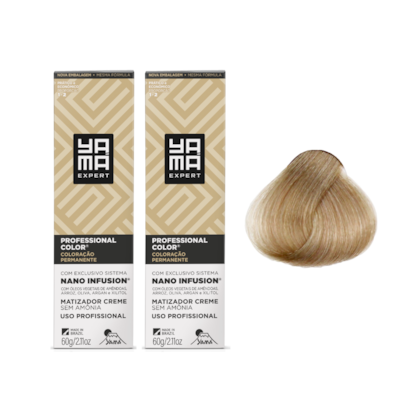Kit C/2 Colorações Nano Infusion 9.89 Louro Muito Claro Perolado Yamá