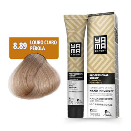 Kit C/3 Colorações Prof Color Nano 8.89 Louro Claro Pérola Yamá