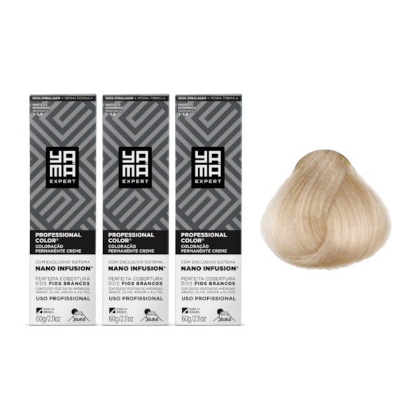 Kit C/3 Colorações Prof Color Nano Infusion 10.13 Louro Claríssimo Acin Dourado-58a66b1e-a65d-45ce-b09c-da8dc6d42f4a