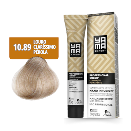 Kit C/3 Colorações Prof Color Nano Infusion 10.89 Louro Clarissimo Pérola Yamá