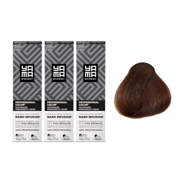 Kit C/3 Colorações Prof Color Nano Infusion 5.17 Castanho Claro Acinzen Marrom-7c73a764-7eb7-43ad-b636-71edc81742d7