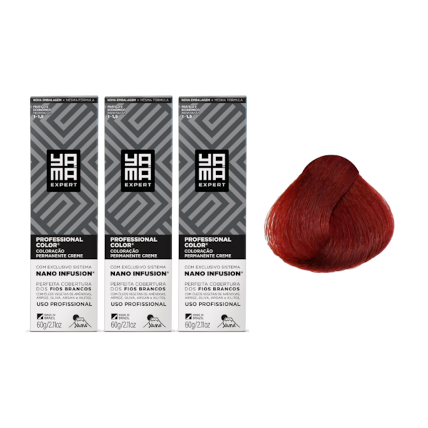 Kit C/3 Colorações Prof Color Nano Infusion 6.66 Louro Escuro Vermelho Intenso-f411b51a-7a26-4b1c-8469-0f4a91b2babd