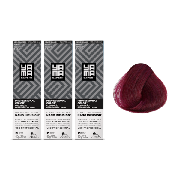 Kit C/3 Colorações Prof Color Nano Infusion 8.26 Louro Claro Irisado Ave Marsala-1180a4be-ab8f-493d-a999-4f2345a91245