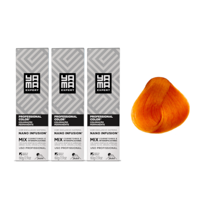 Kit C/3 Colorações Prof Color Nano Infusion Mix Cobre Yamá