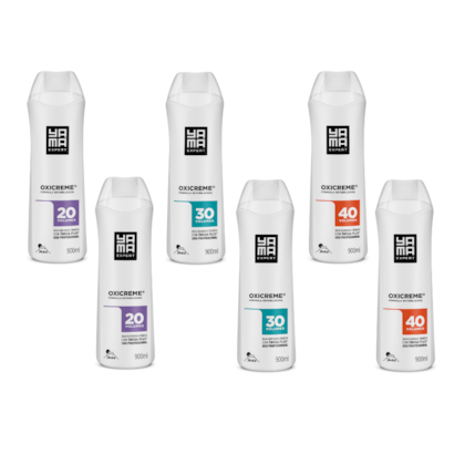 Kit C/6 Águas Oxigenadas 2-20Vol, 2-30 Vol e 2-40Vol Yamá