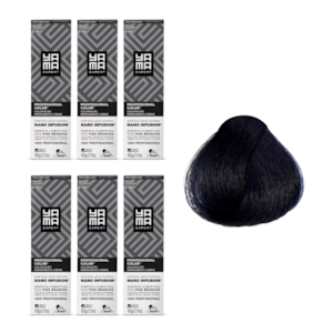 Kit C/6 Colorações Prof Color Nano 1.1 Preto Azulado