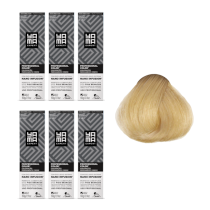 Kit C/6 Colorações Prof Color Nano 10.0 Louro Claríssimo Yamá