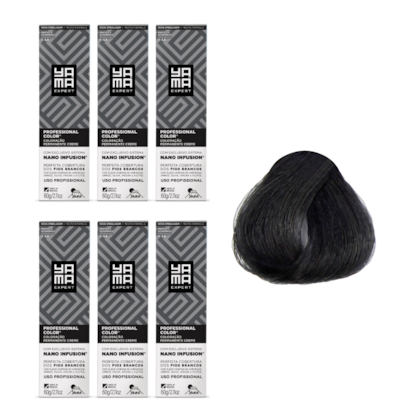 Kit C/6 Colorações Prof Color Nano 3.0 Castanho Escuro