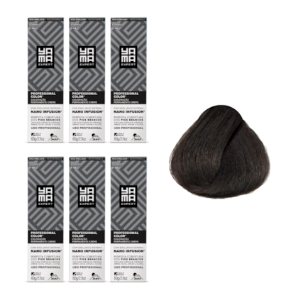 Kit C/6 Colorações Prof Color Nano 5.0 Castanho Claro Yamá