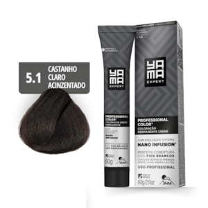 Kit C/6 Colorações Prof Color Nano 5.1 Castanho Claro Acinz Yamá