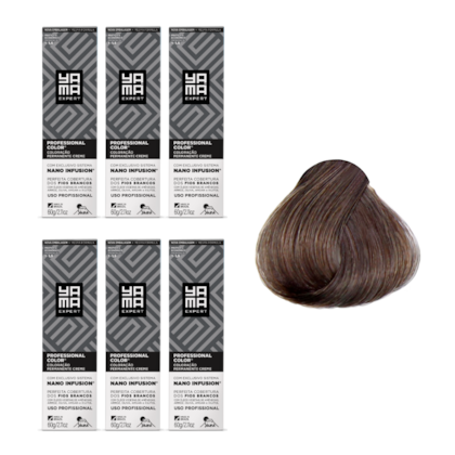 Kit C/6 Colorações Prof Color Nano 5.1 Castanho Claro Acinz Yamá