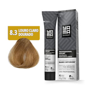 Kit C/6 Colorações Prof Color Nano 8.3 Louro Claro Dourado Yamá