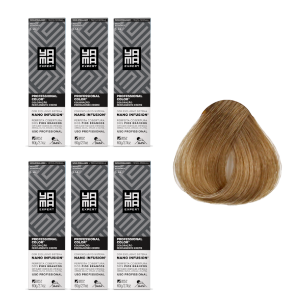 Kit C/6 Colorações Prof Color Nano 8.3 Louro Claro Dourado Yamá-91ef8853-49e6-490a-941f-dbe8f11b6ebd